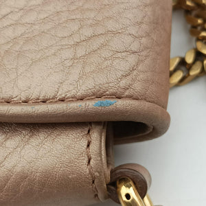 Pre-owned Gucci 1973 Double G Golden-pink Leather 251821 shoulderbag | stylenewstar