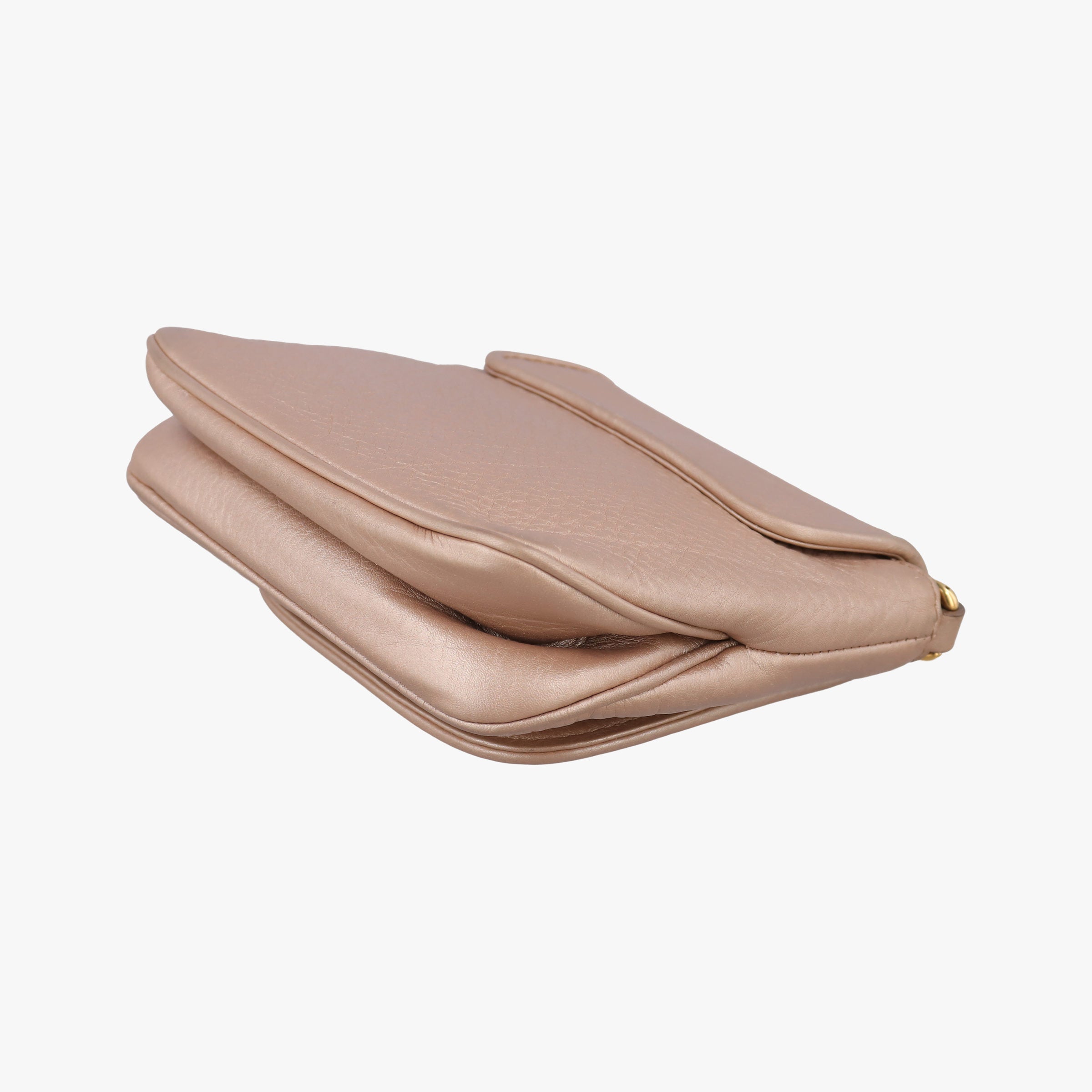 Pre-owned Gucci 1973 Double G Golden-pink Leather 251821 shoulderbag | stylenewstar