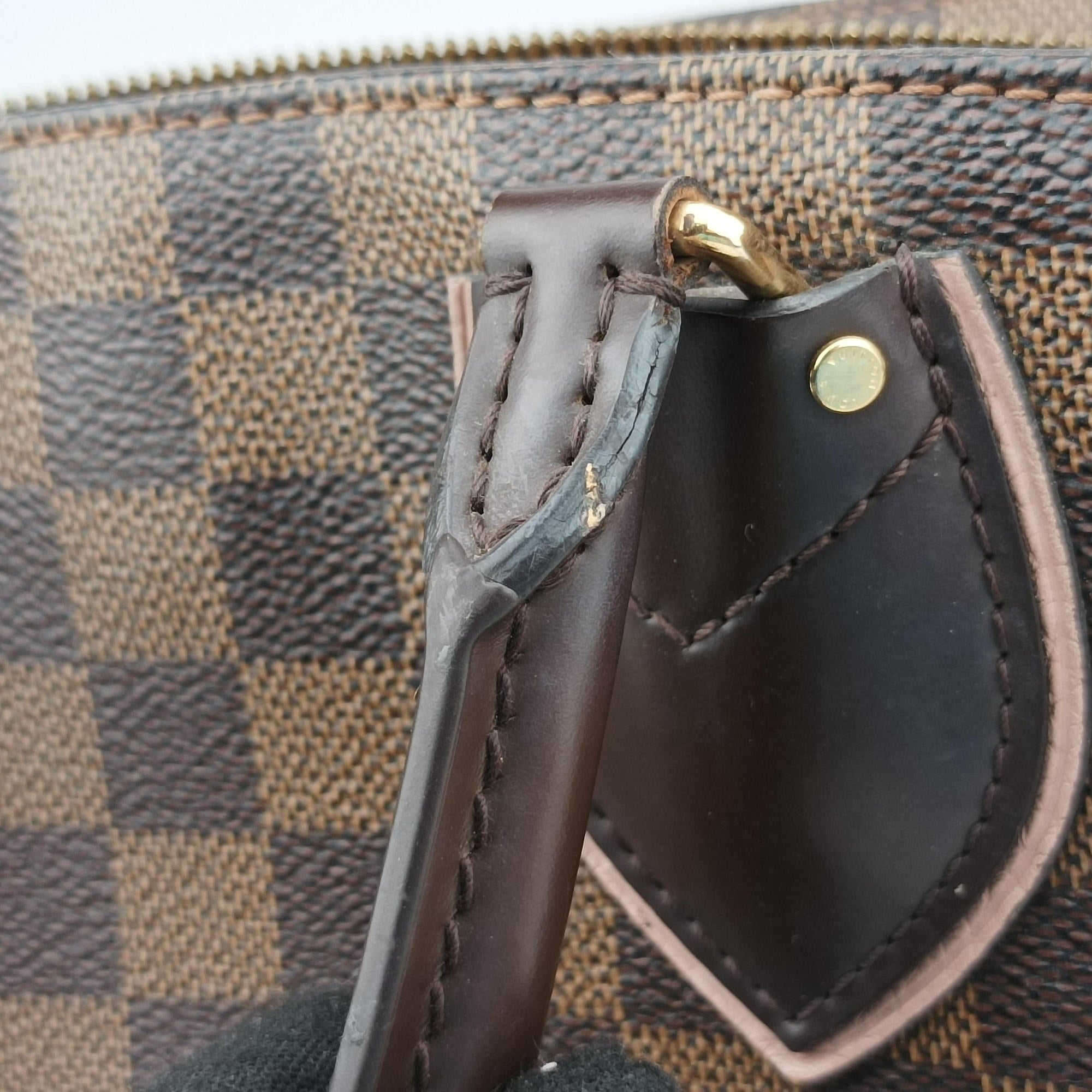 Vintage Louis Vuitton Normandy Magnolia×Pink Damier canvas×Taurillon leather N41488 handbag | stylenewstar