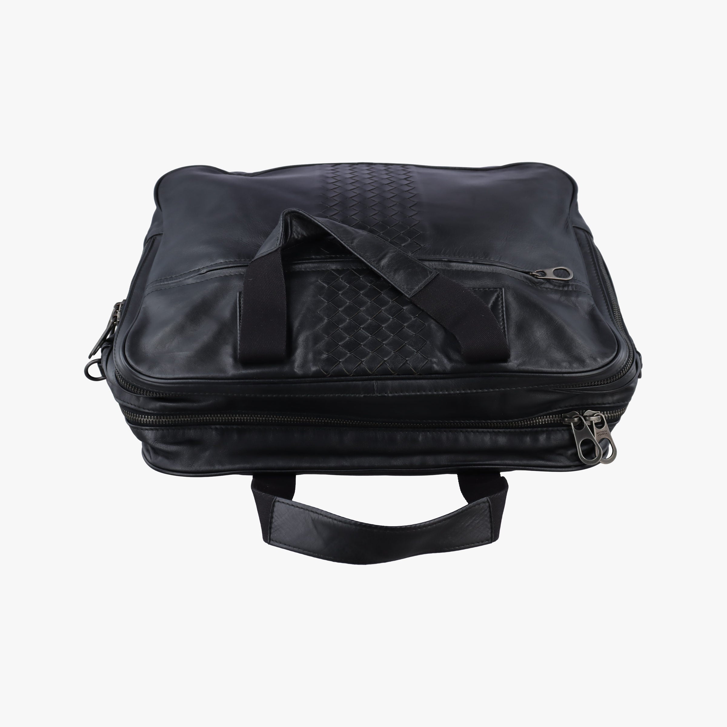 Pre-owned Bottega Veneta Intrecciato Black lambskin  handbag | stylenewstar