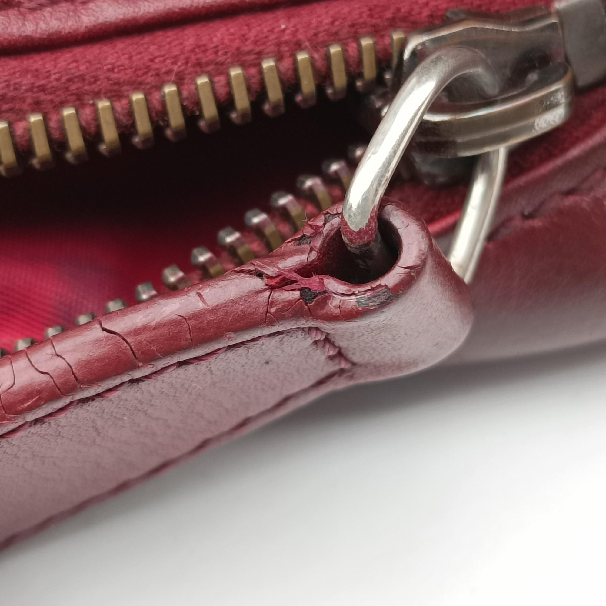 Secondhand Christian Dior Ethnic Braided Tote burgundy×Multicolour canvas×leather  handbag | stylenewstar
