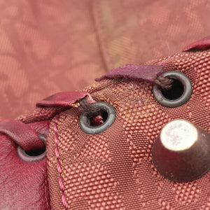 Secondhand Christian Dior Ethnic Braided Tote burgundy×Multicolour canvas×leather  handbag | stylenewstar