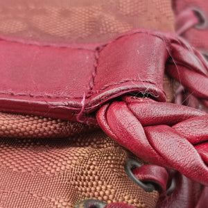Secondhand Christian Dior Ethnic Braided Tote burgundy×Multicolour canvas×leather  handbag | stylenewstar