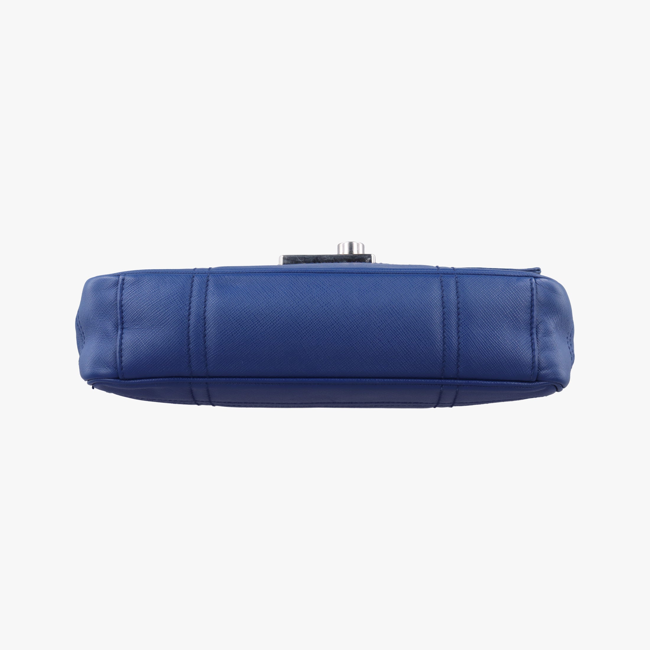 Pre-owned Prada Sound Lock Blue SAFFIANO Leather  shoulderbag | stylenewstar