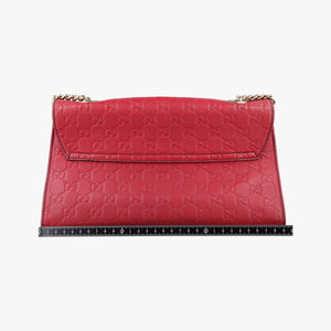 Pre-owned Gucci Emily Red Leather 295402 shoulderbag | stylenewstar