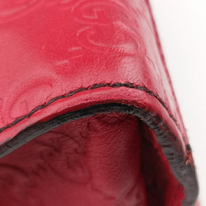 Pre-owned Gucci Emily Red Leather 295402 shoulderbag | stylenewstar