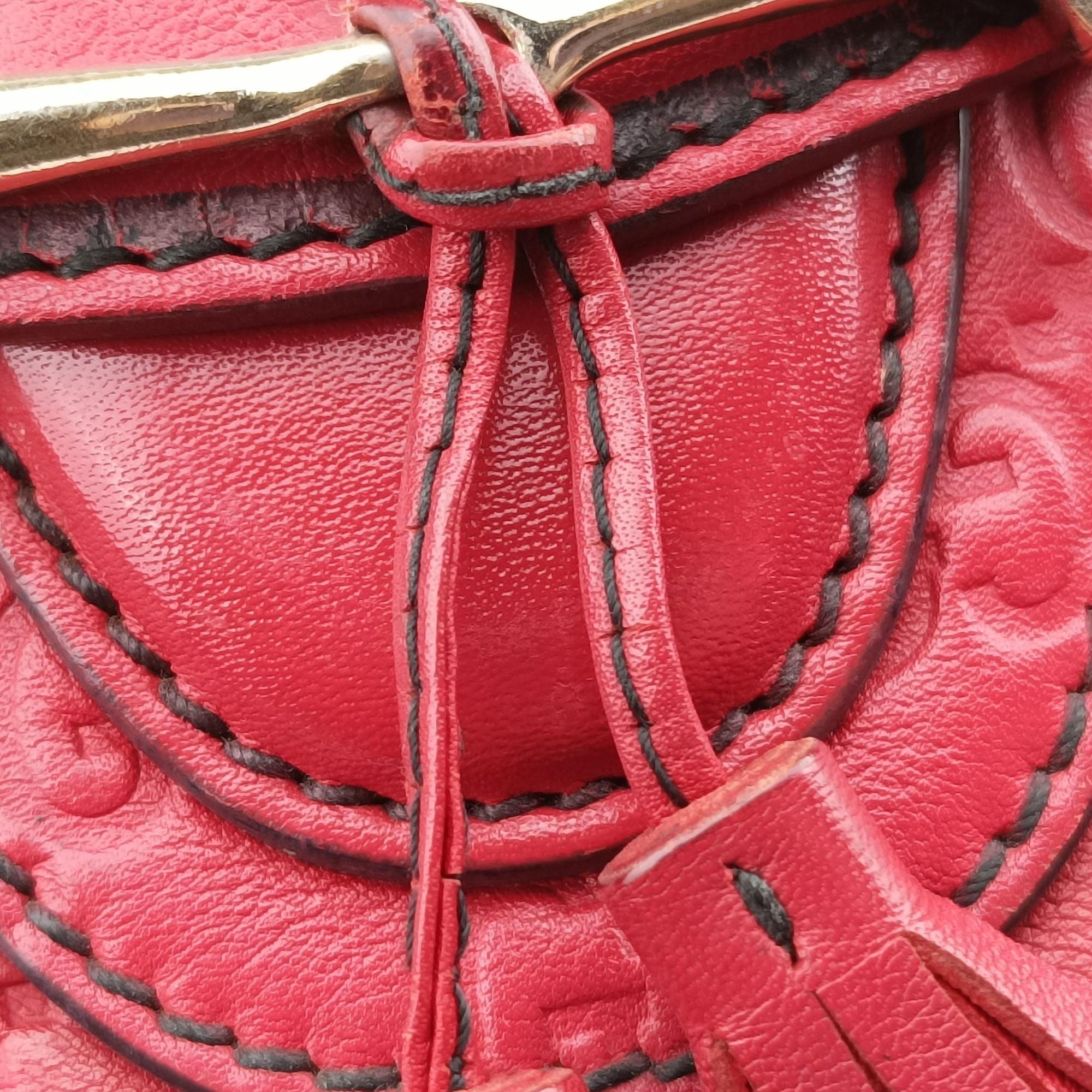 Pre-owned Gucci Emily Red Leather 295402 shoulderbag | stylenewstar