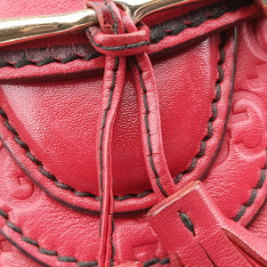 Pre-owned Gucci Emily Red Leather 295402 shoulderbag | stylenewstar