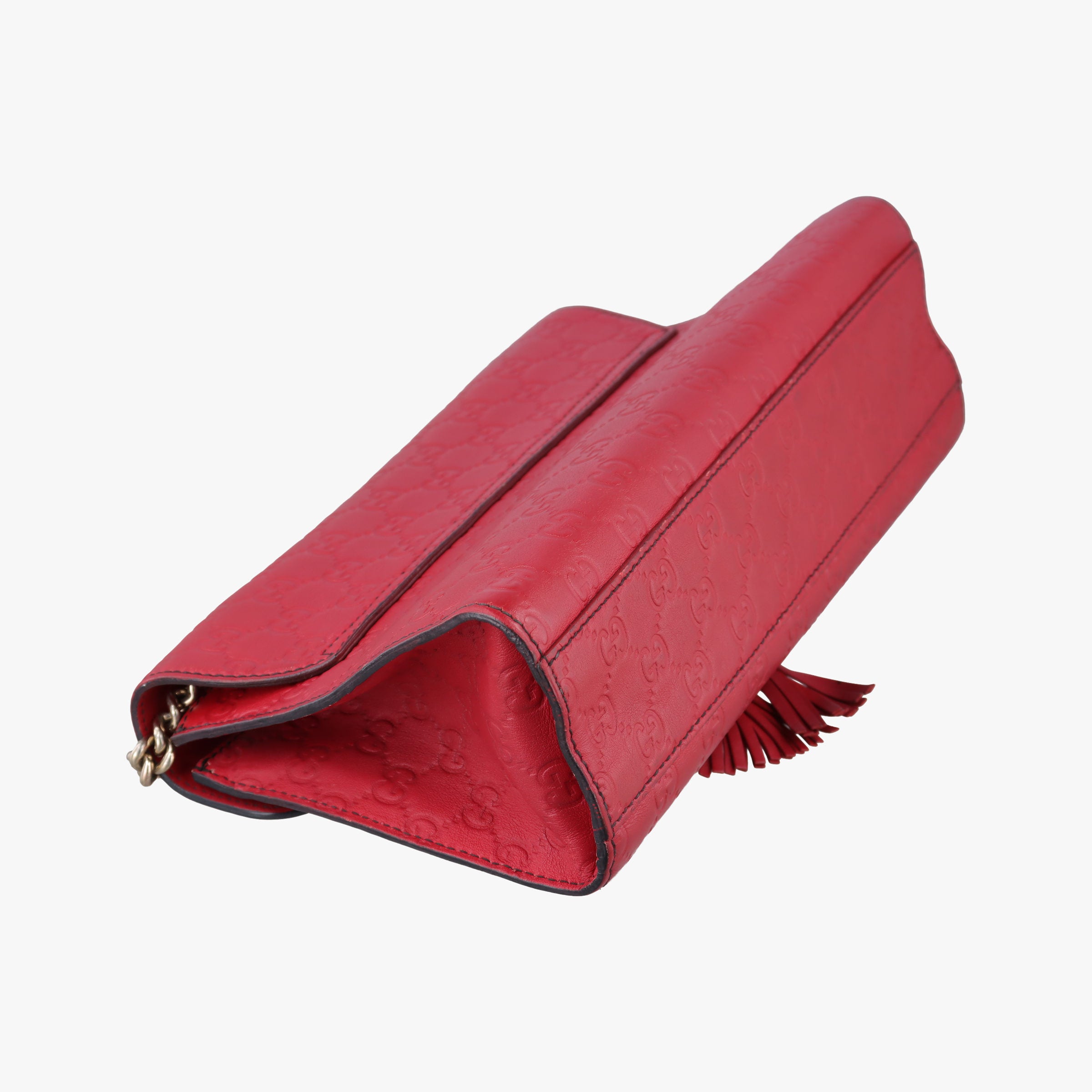 Pre-owned Gucci Emily Red Leather 295402 shoulderbag | stylenewstar