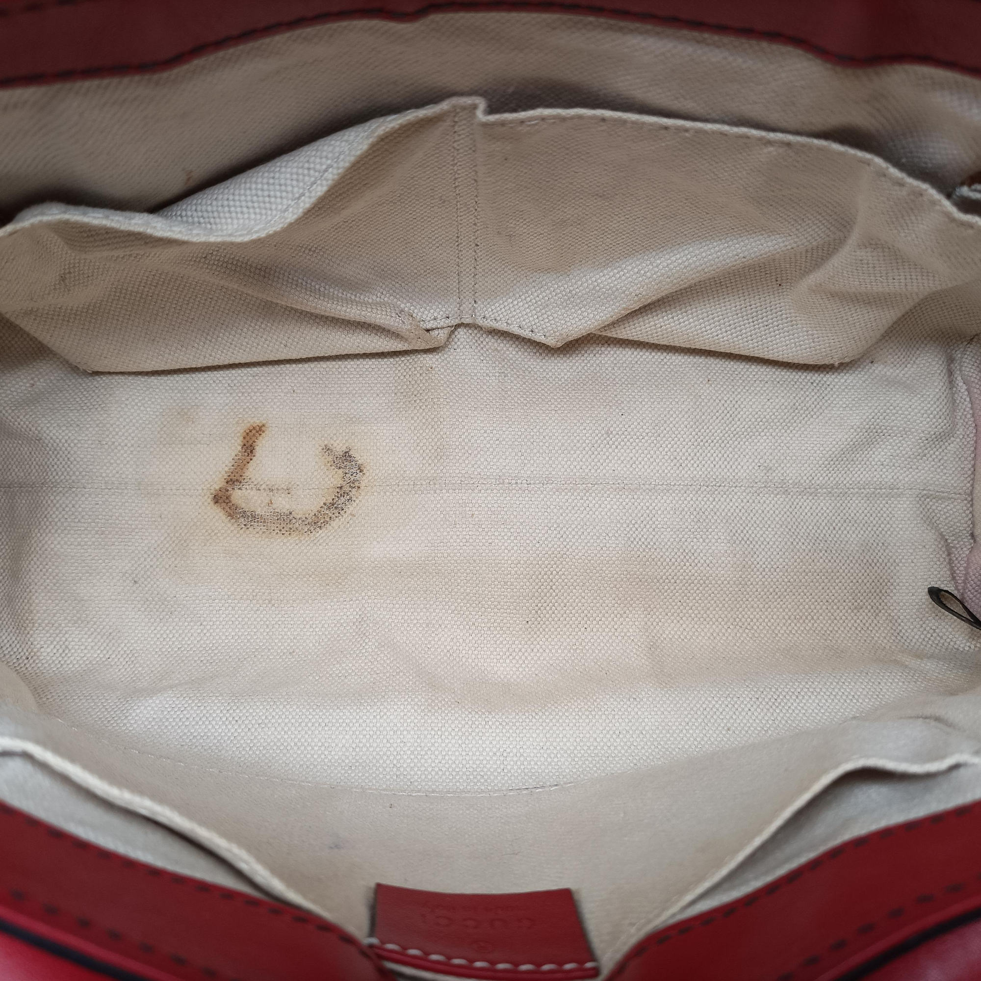 Pre-owned Gucci Emily Red Leather 295402 shoulderbag | stylenewstar