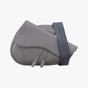 Pre-owned Christian Dior saddle Grey leather  bum bag/waist bag | stylenewstar