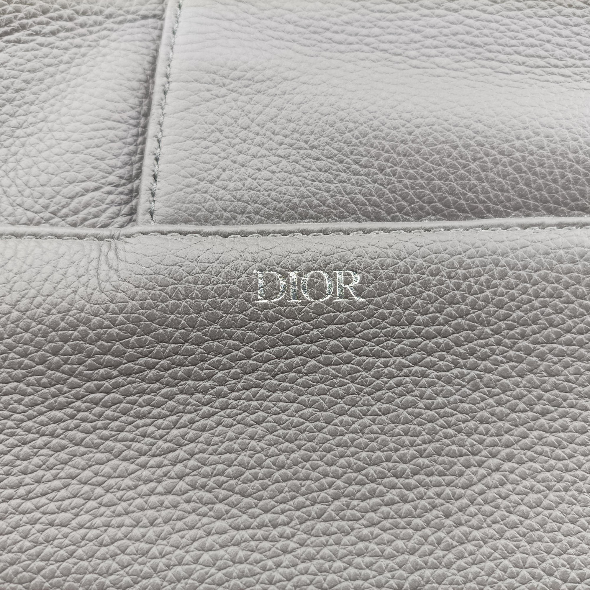 Pre-owned Christian Dior saddle Grey leather  bum bag/waist bag | stylenewstar