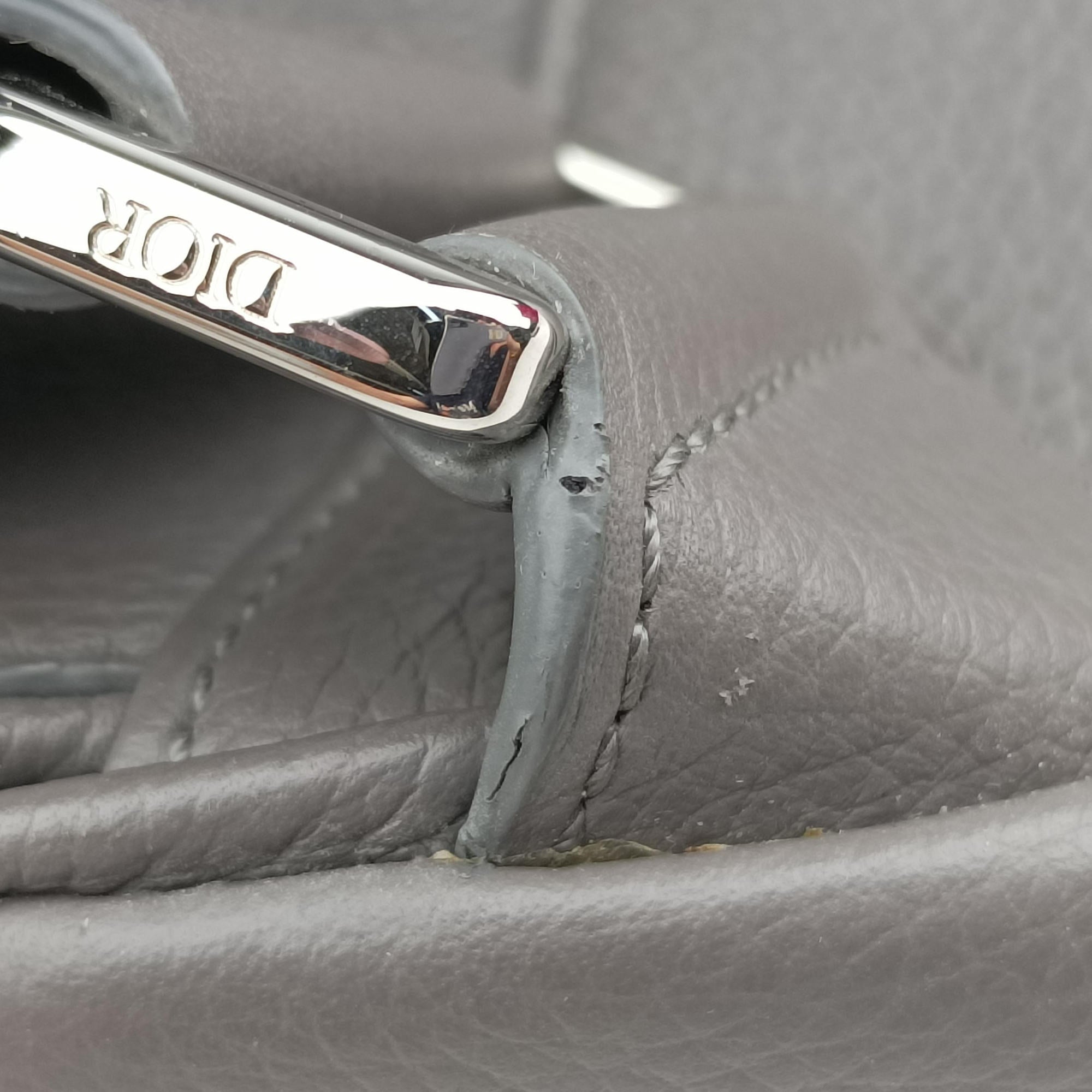 Pre-owned Christian Dior saddle Grey leather  bum bag/waist bag | stylenewstar