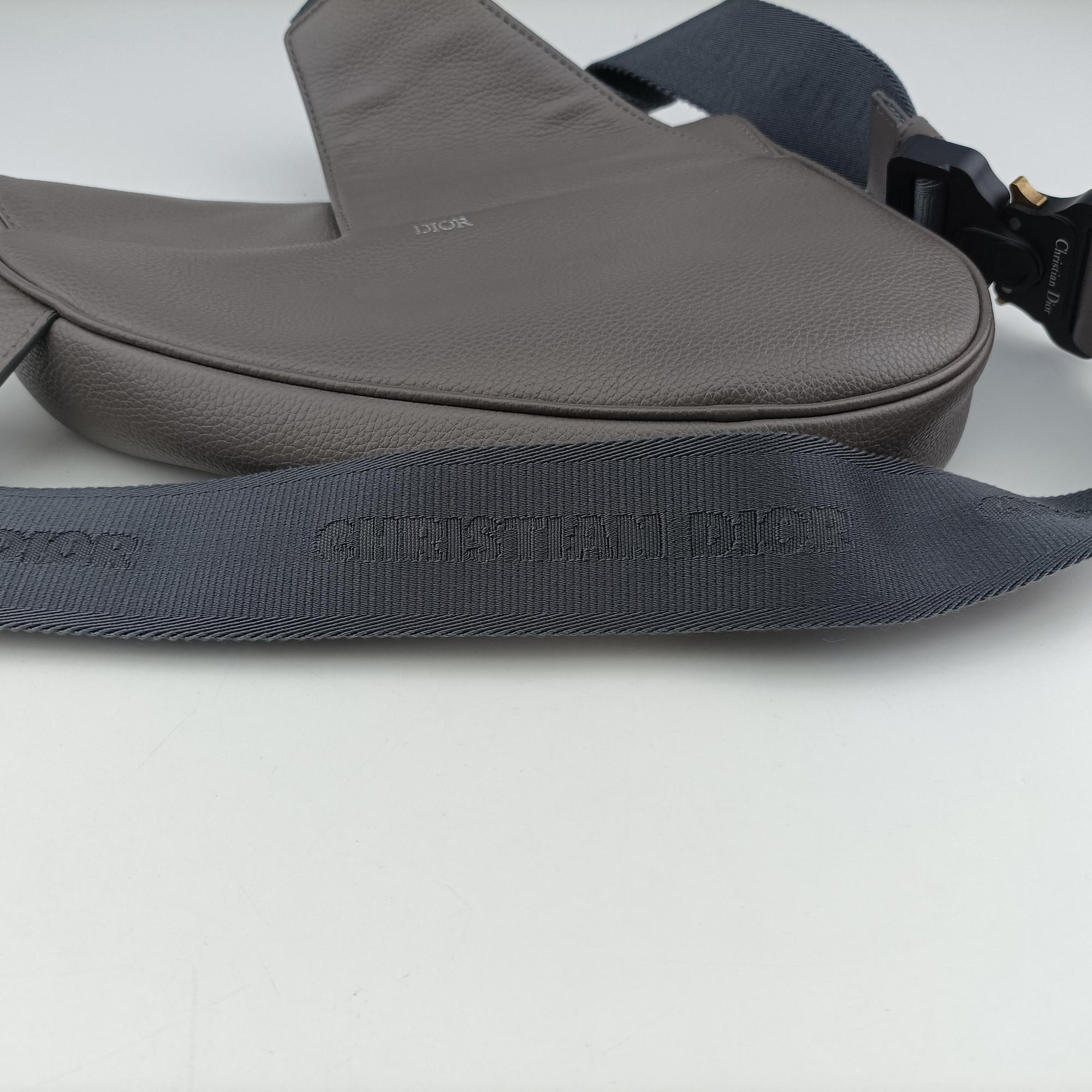 Pre-owned Christian Dior saddle Grey leather  bum bag/waist bag | stylenewstar