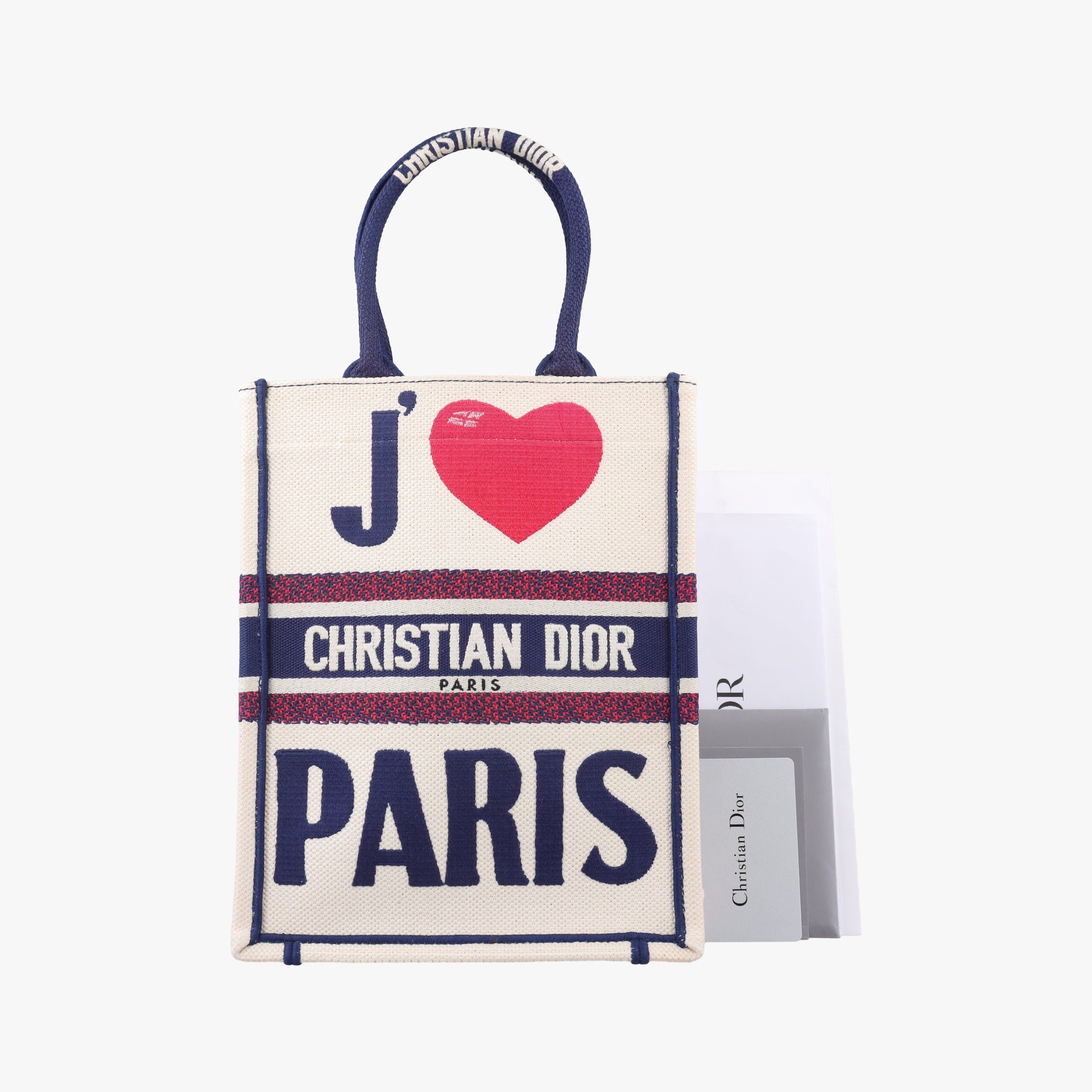 Pre-owned Christian Dior BOOK TOTE White Canvas  handbag | stylenewstar