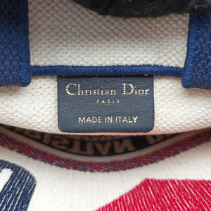 Pre-owned Christian Dior BOOK TOTE White Canvas  handbag | stylenewstar