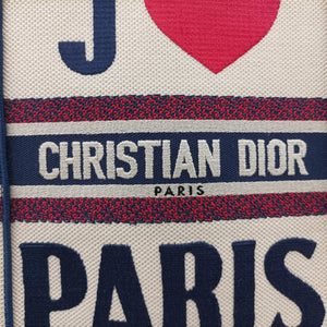 Pre-owned Christian Dior BOOK TOTE White Canvas  handbag | stylenewstar