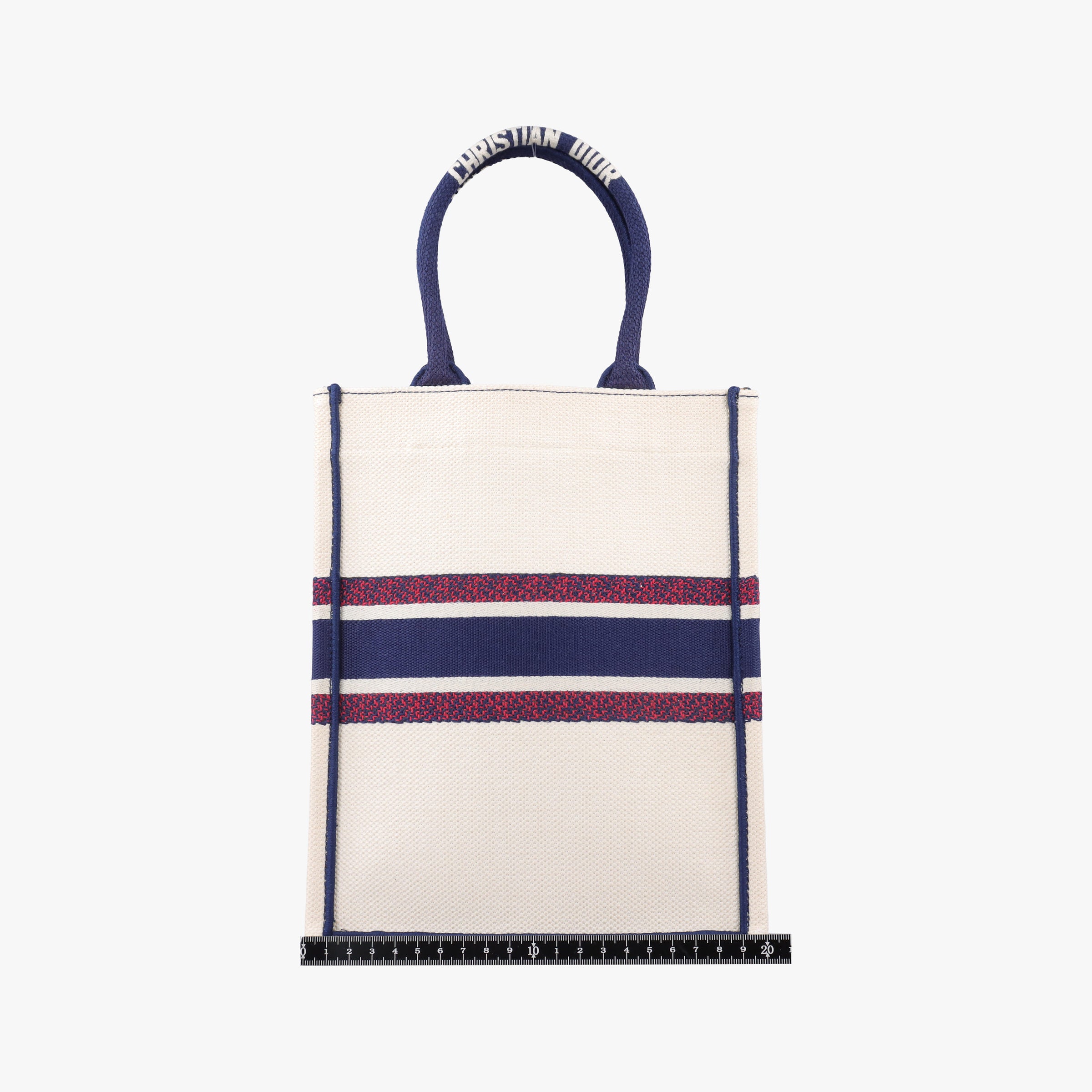 Pre-owned Christian Dior BOOK TOTE White Canvas  handbag | stylenewstar