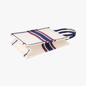 Pre-owned Christian Dior BOOK TOTE White Canvas  handbag | stylenewstar