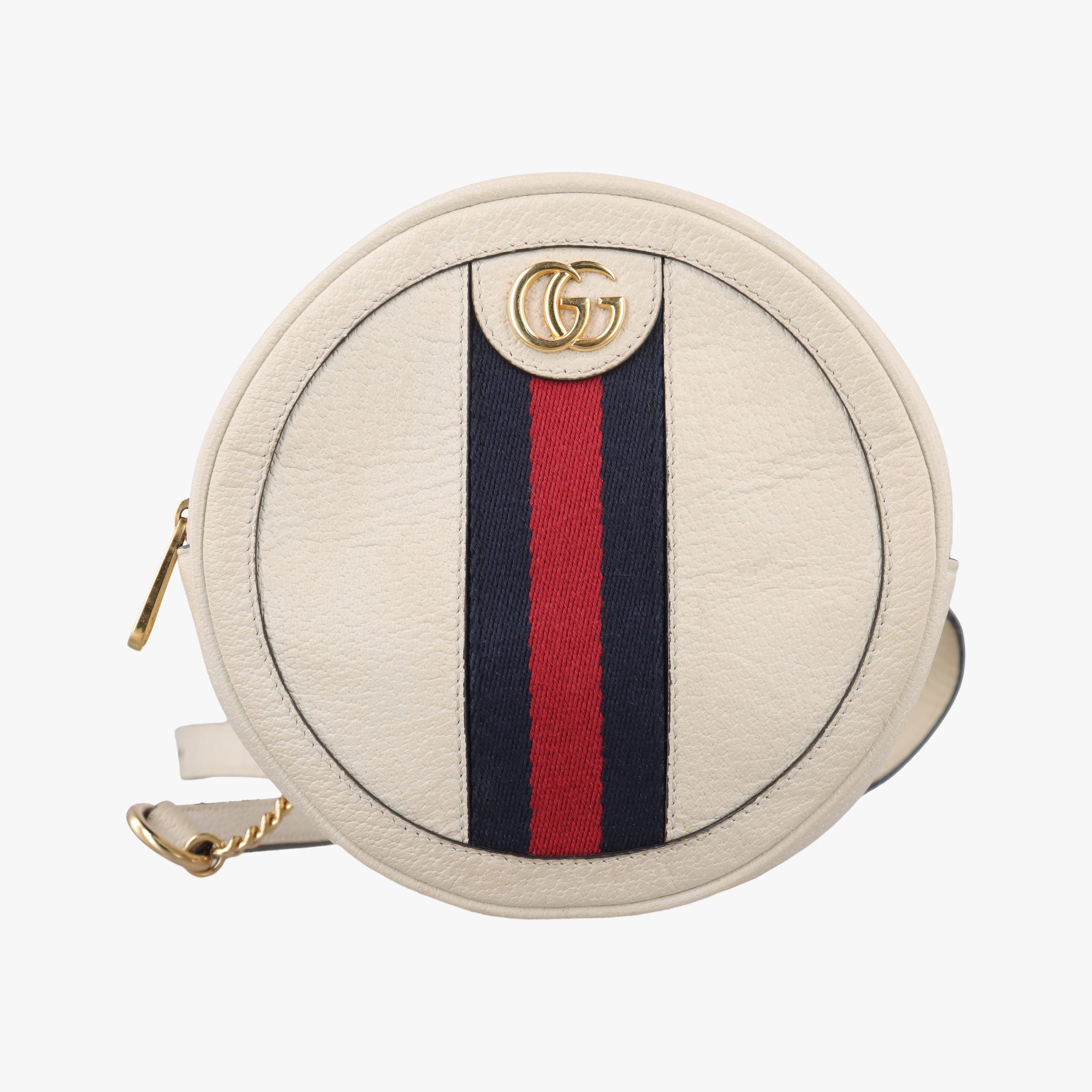 Pre-owned Gucci Ophidia White×red×navy Leather 598661 backpack/rucksack | stylenewstar