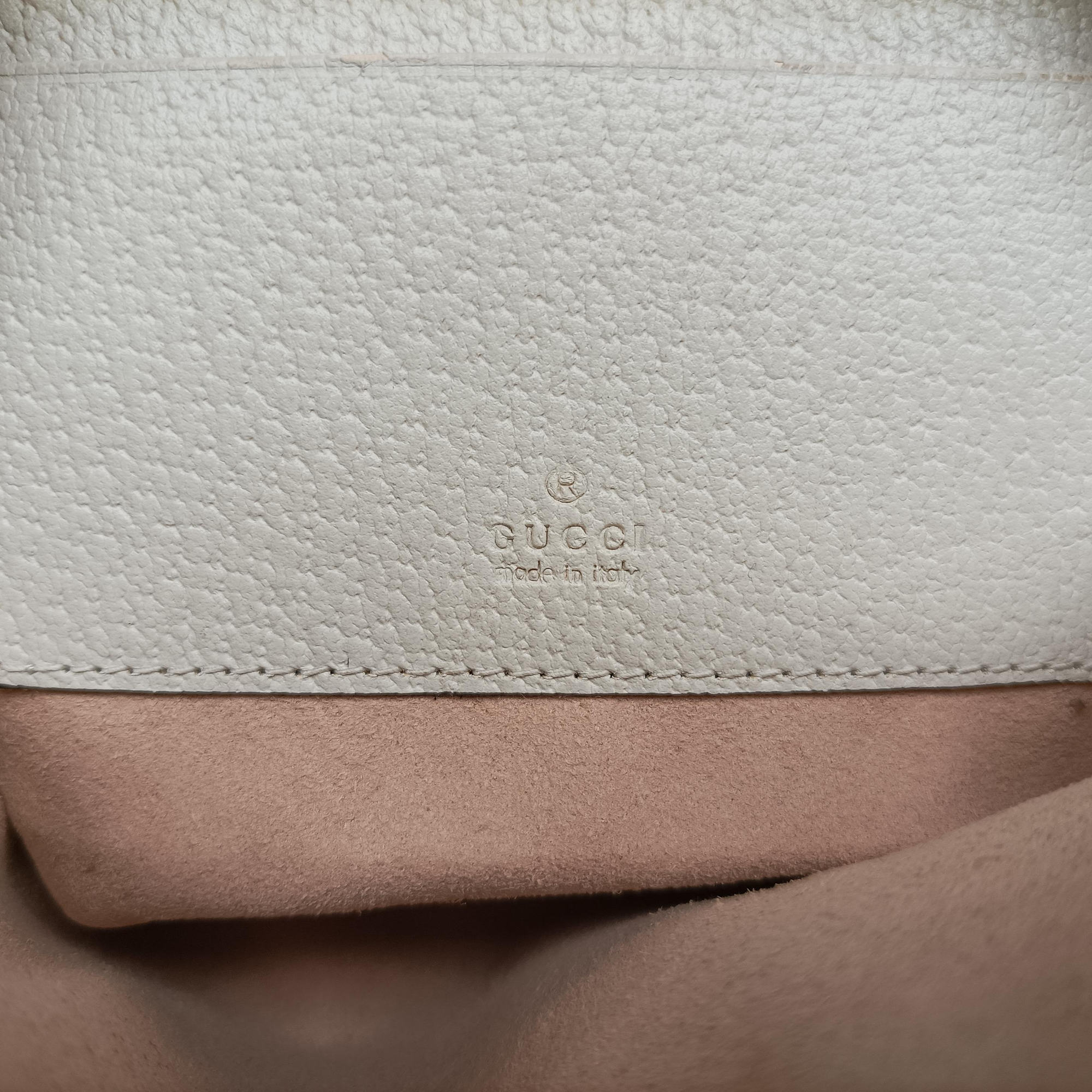 Pre-owned Gucci Ophidia White×red×navy Leather 598661 backpack/rucksack | stylenewstar