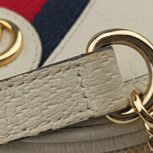 Pre-owned Gucci Ophidia White×red×navy Leather 598661 backpack/rucksack | stylenewstar