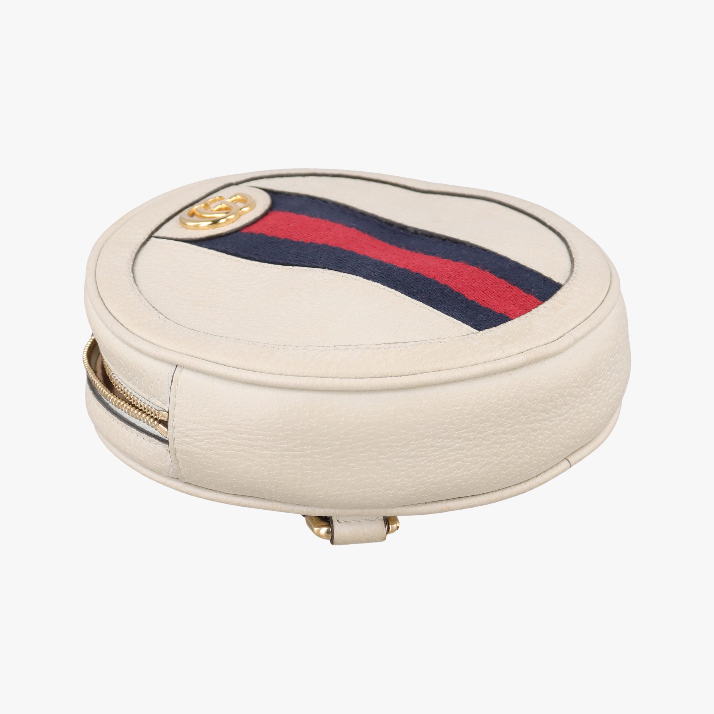Pre-owned Gucci Ophidia White×red×navy Leather 598661 backpack/rucksack | stylenewstar