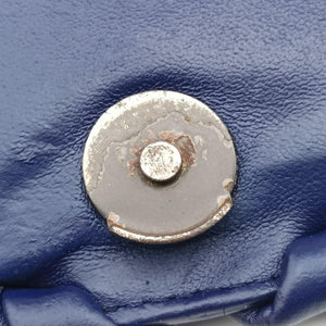 Pre-owned Bottega Veneta Intrecciato Olimpia Navy lambskin  shoulderbag | stylenewstar