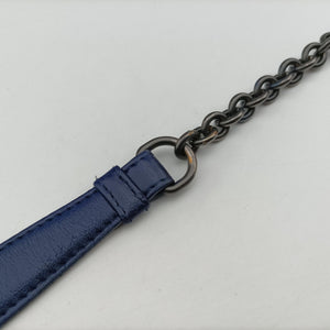 Pre-owned Bottega Veneta Intrecciato Olimpia Navy lambskin  shoulderbag | stylenewstar