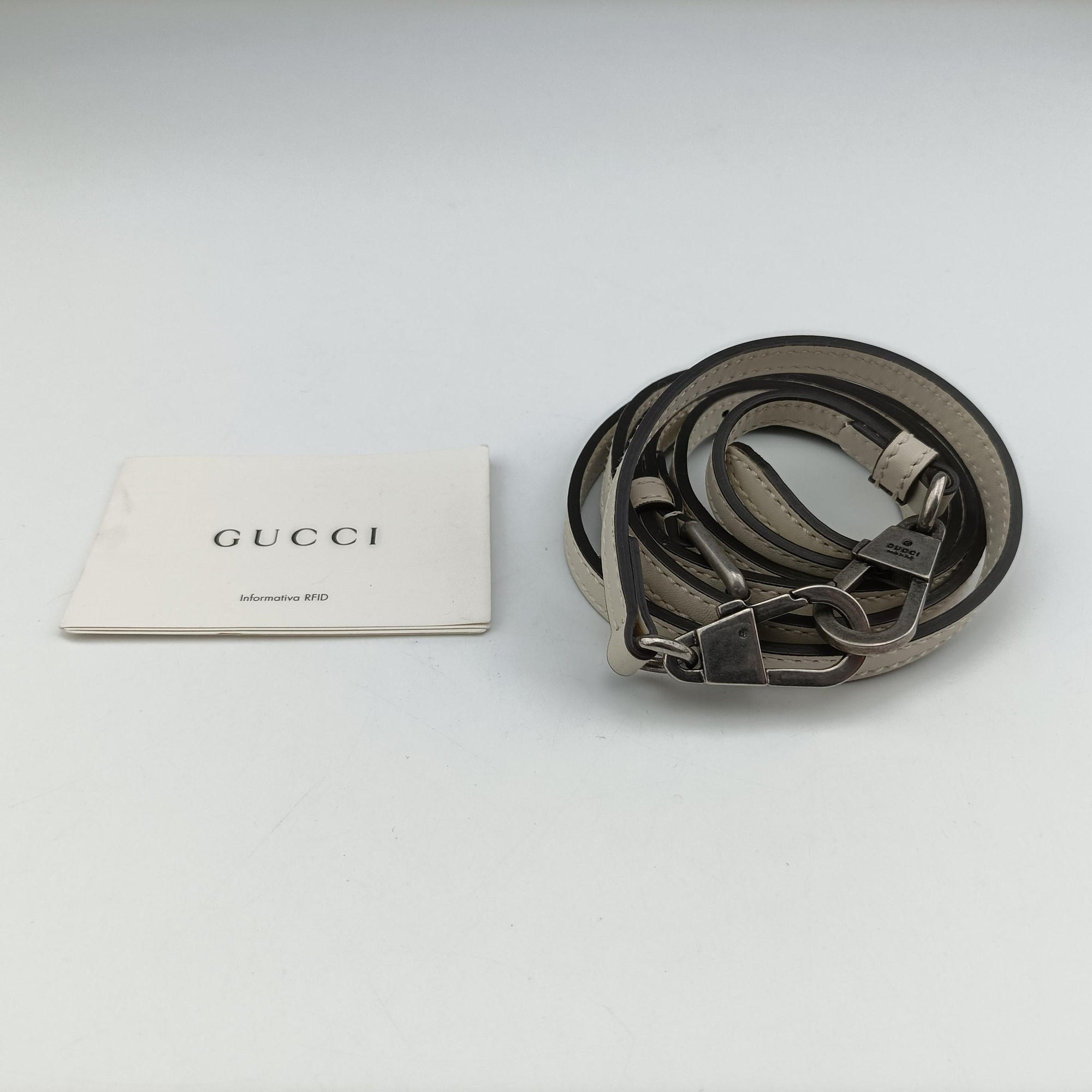 Vintage Gucci SEGA collaboration GUCCY print White Leather 511189 shoulderbag | stylenewstar