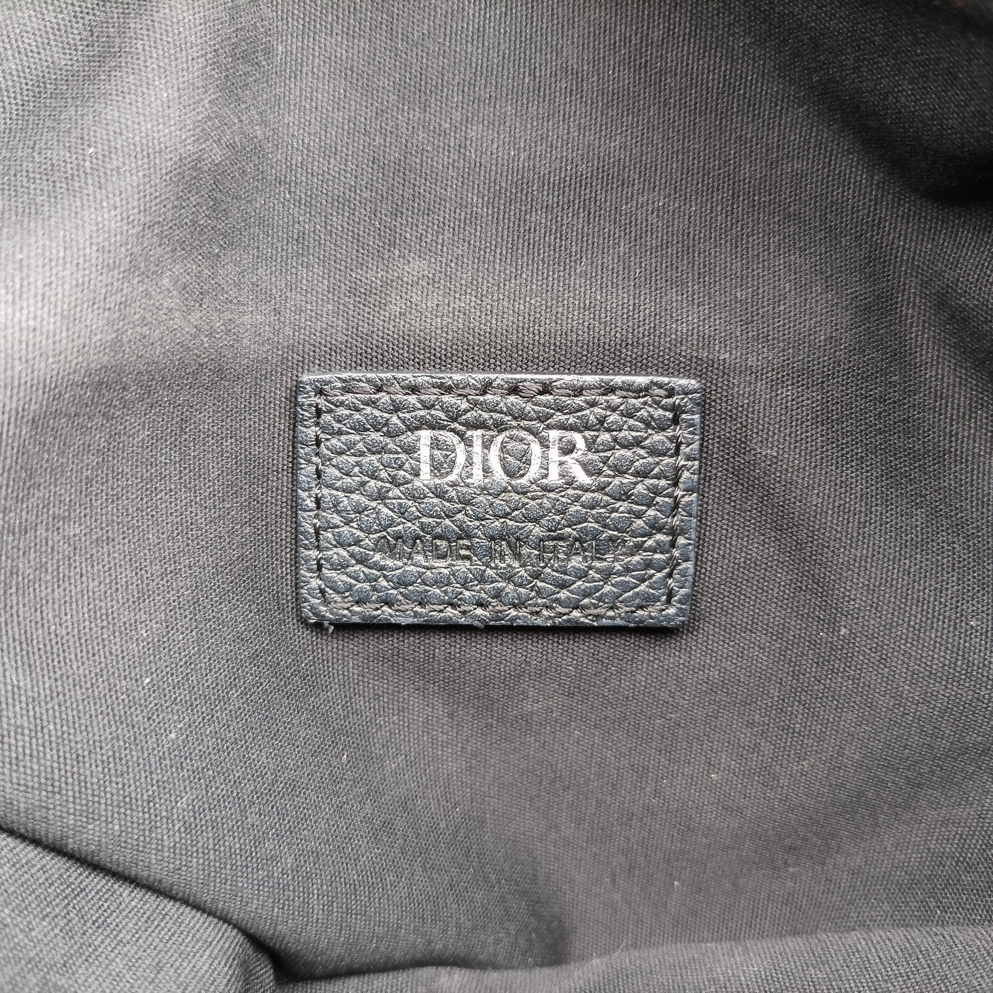 Pre-owned Christian Dior Saddle Black Jacquard  bum bag/waist bag | stylenewstar