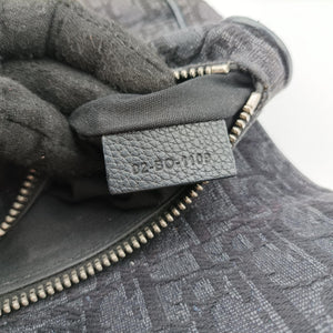 Pre-owned Christian Dior Saddle Black Jacquard  bum bag/waist bag | stylenewstar
