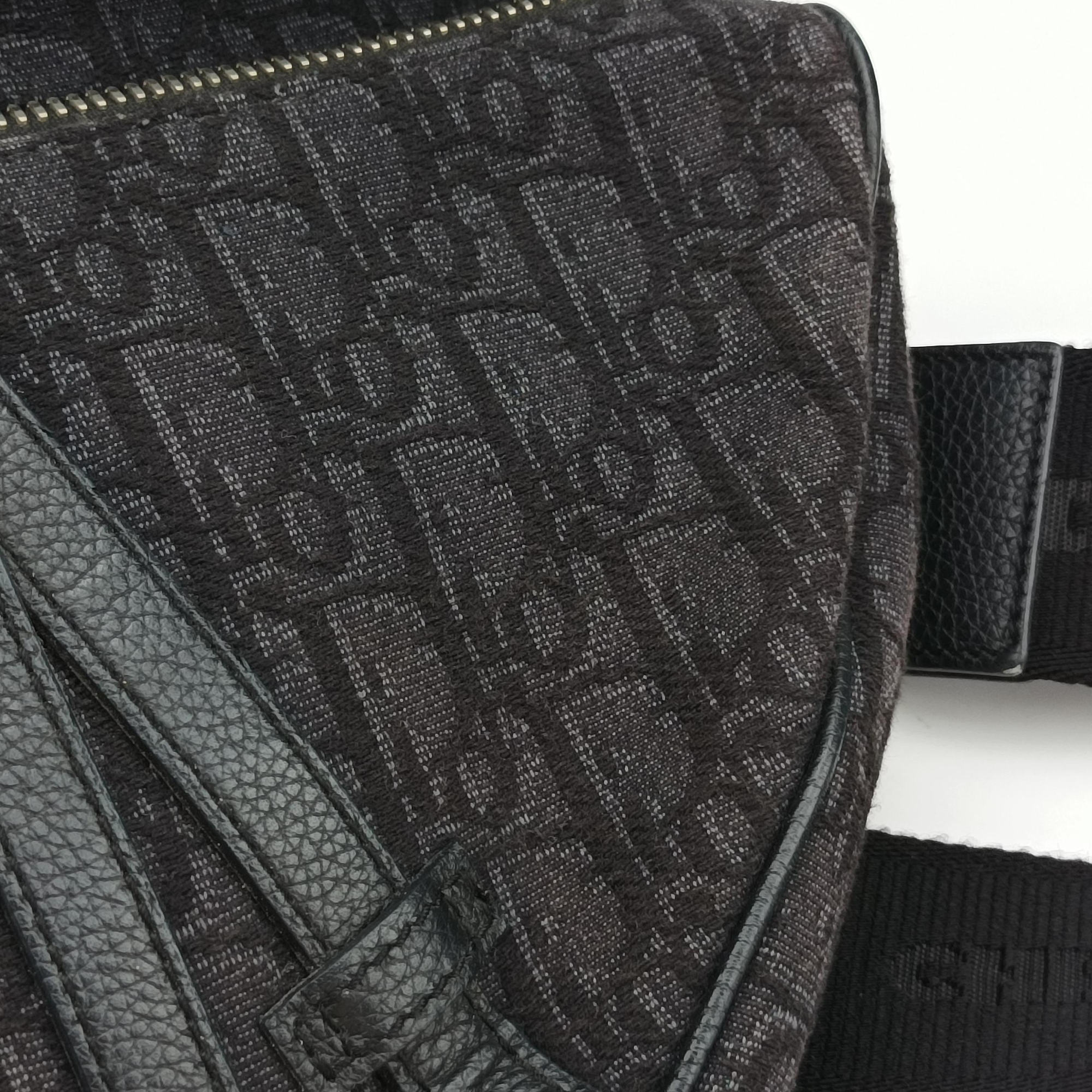 Pre-owned Christian Dior Saddle Black Jacquard  bum bag/waist bag | stylenewstar