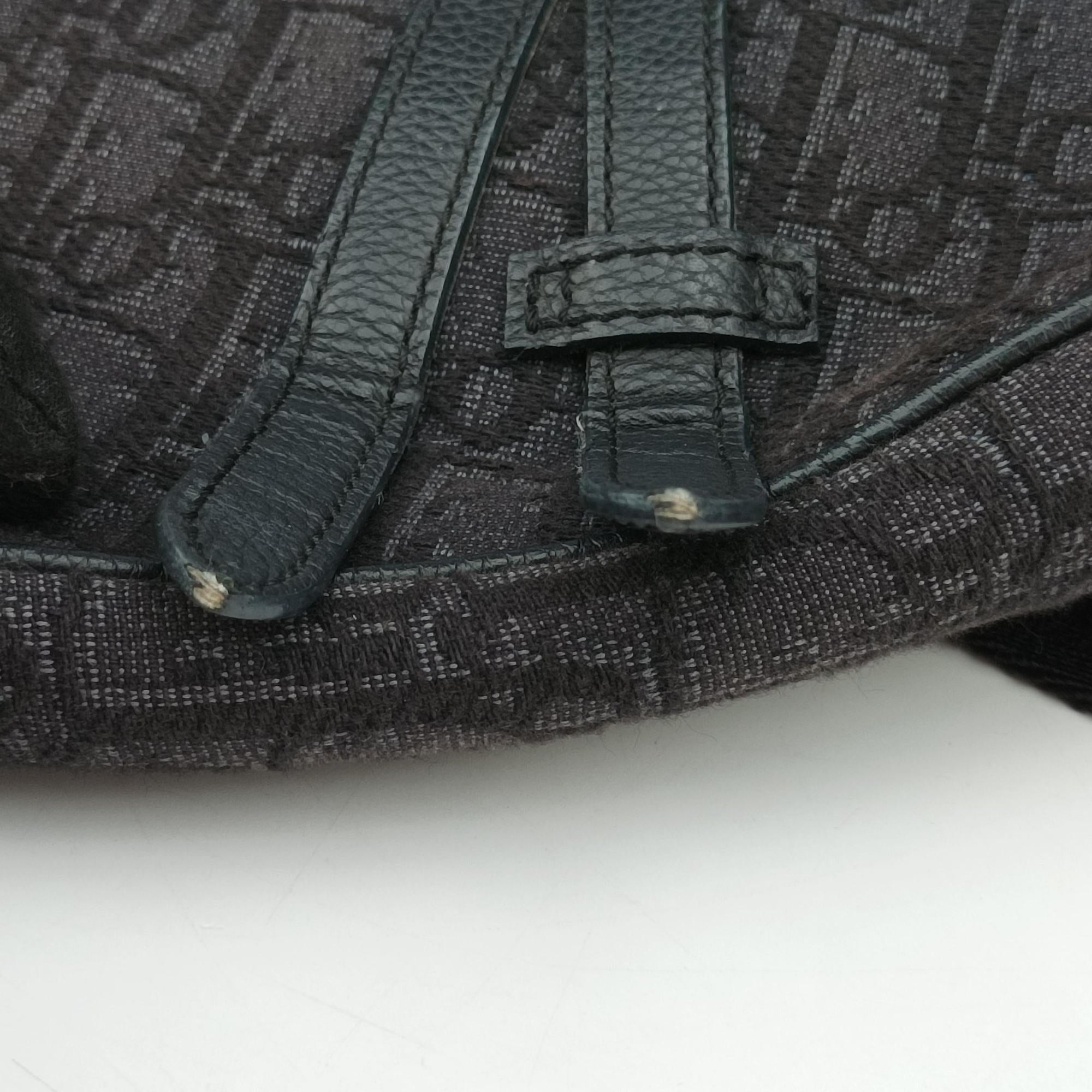 Pre-owned Christian Dior Saddle Black Jacquard  bum bag/waist bag | stylenewstar
