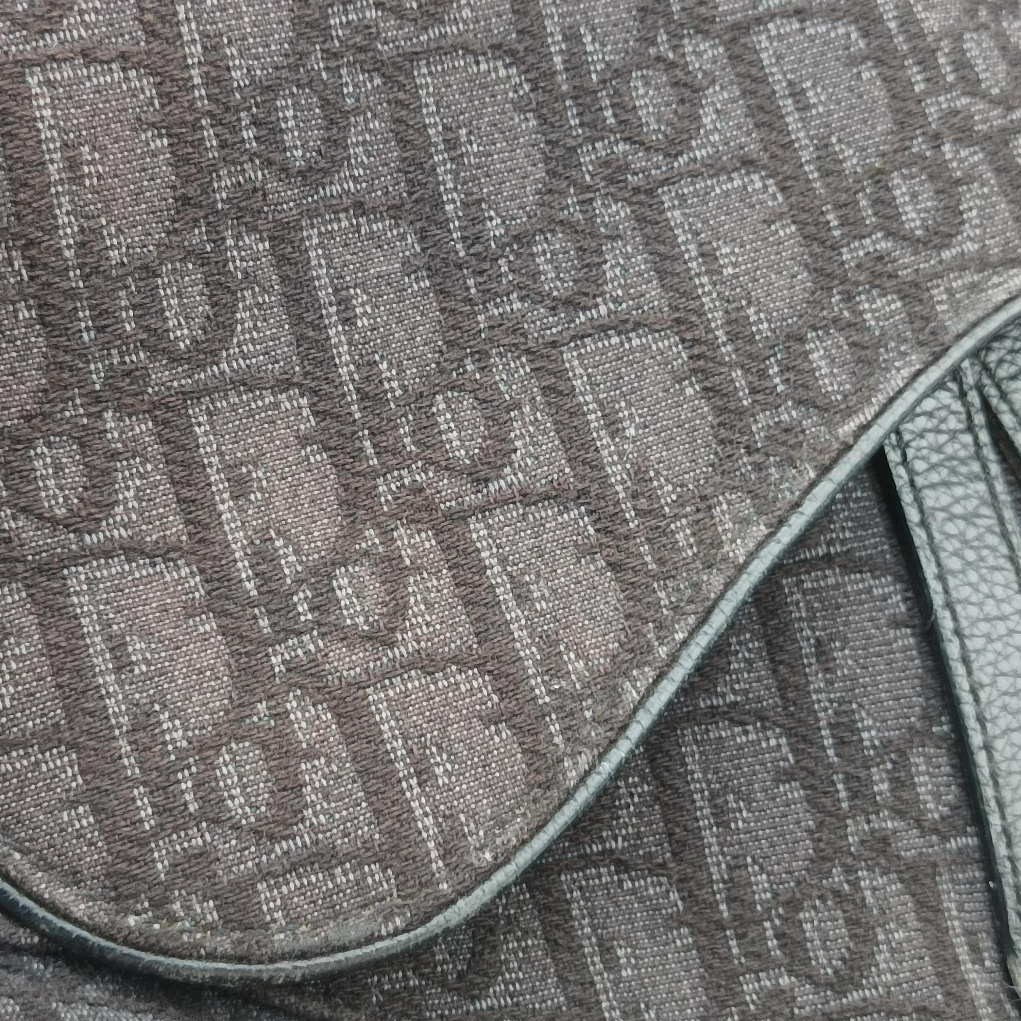 Pre-owned Christian Dior Saddle Black Jacquard  bum bag/waist bag | stylenewstar