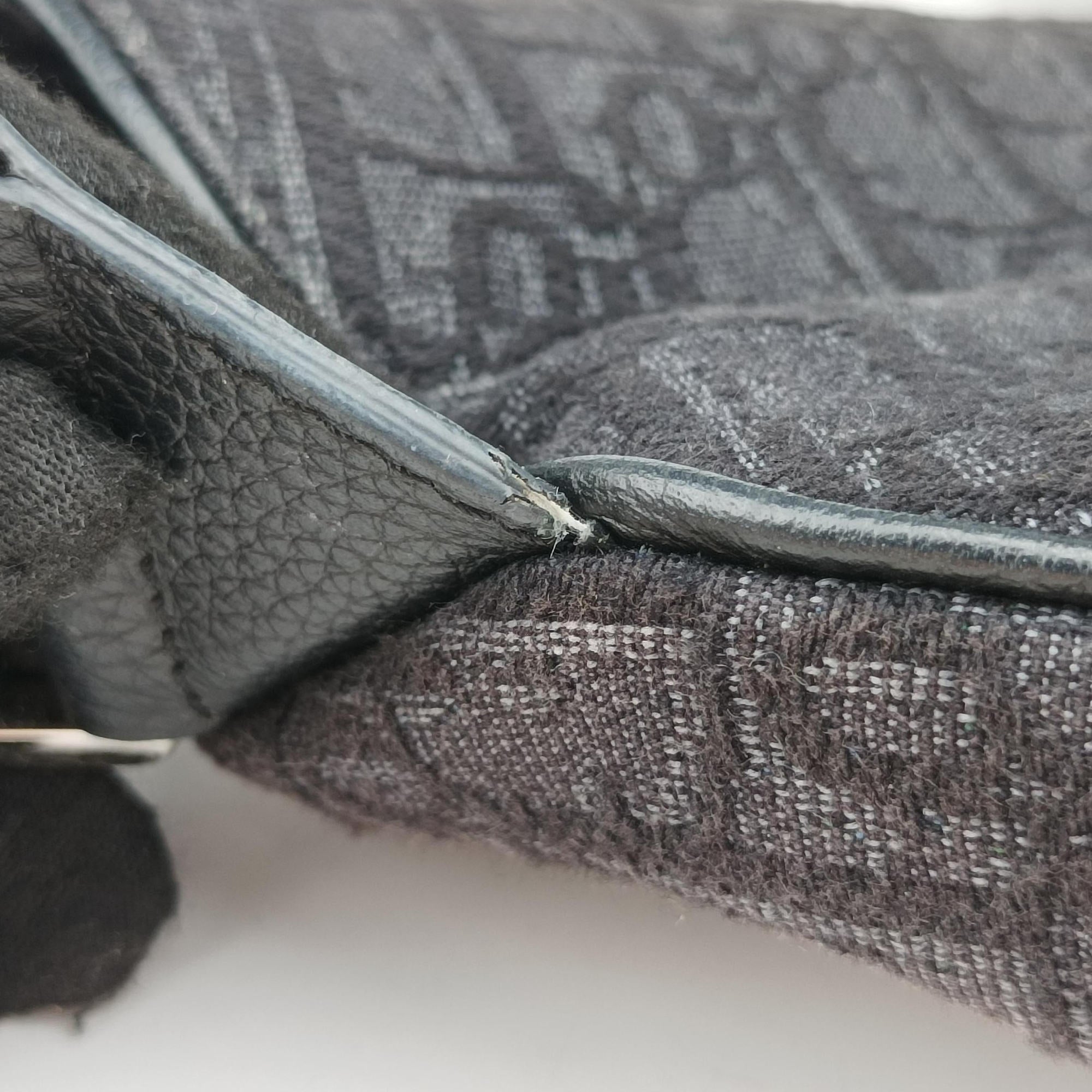 Pre-owned Christian Dior Saddle Black Jacquard  bum bag/waist bag | stylenewstar