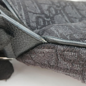 Pre-owned Christian Dior Saddle Black Jacquard  bum bag/waist bag | stylenewstar