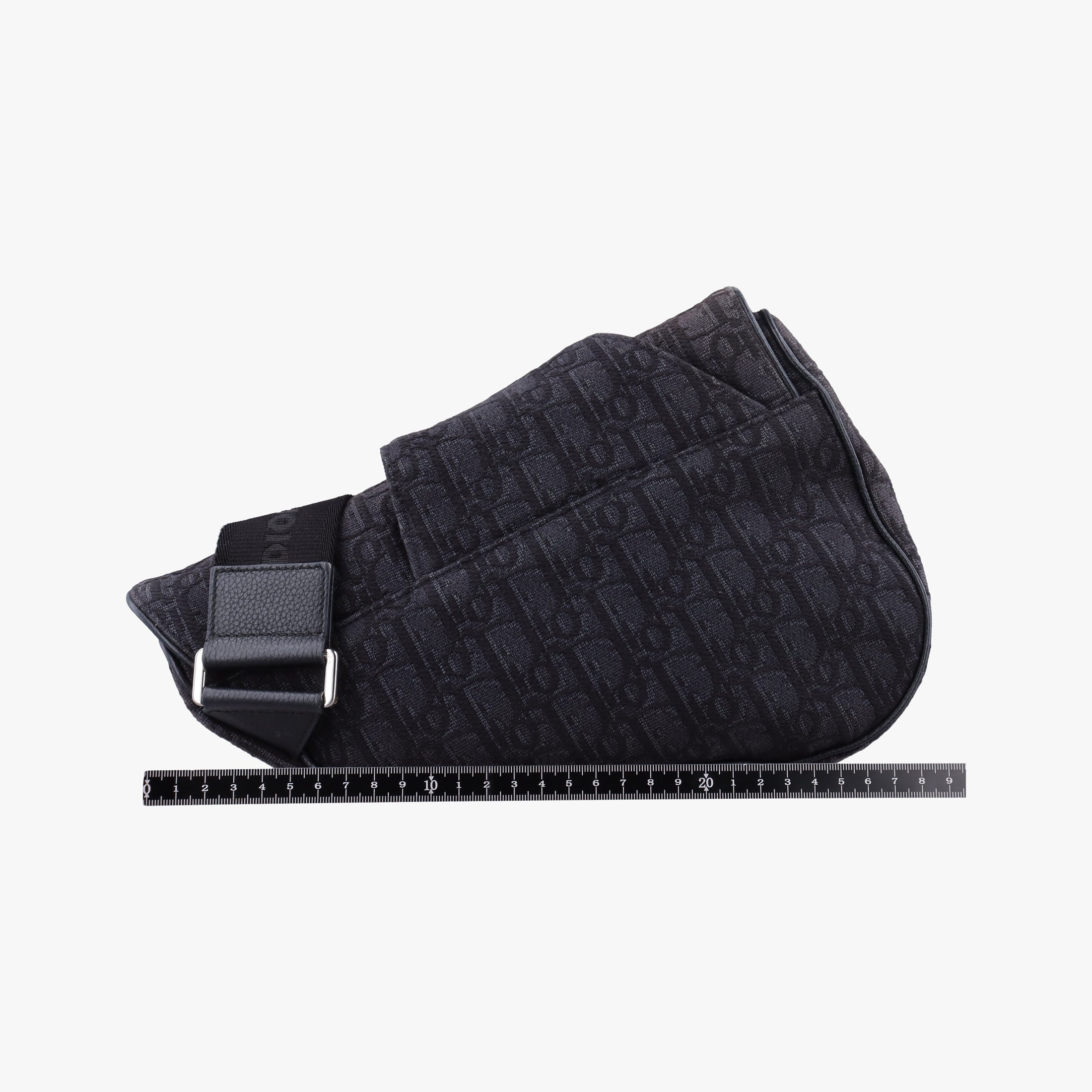 Pre-owned Christian Dior Saddle Black Jacquard  bum bag/waist bag | stylenewstar