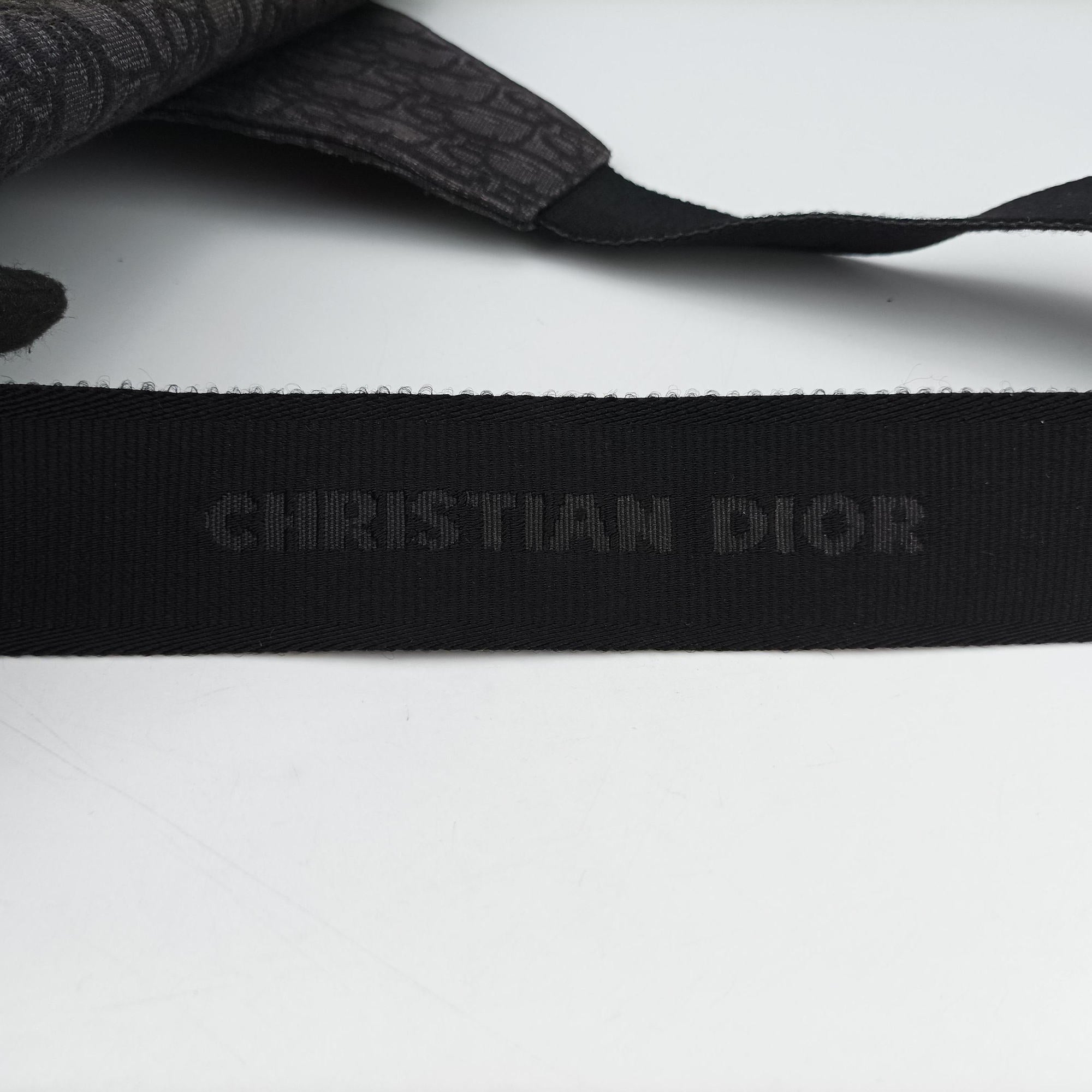 Pre-owned Christian Dior Saddle Black Jacquard  bum bag/waist bag | stylenewstar