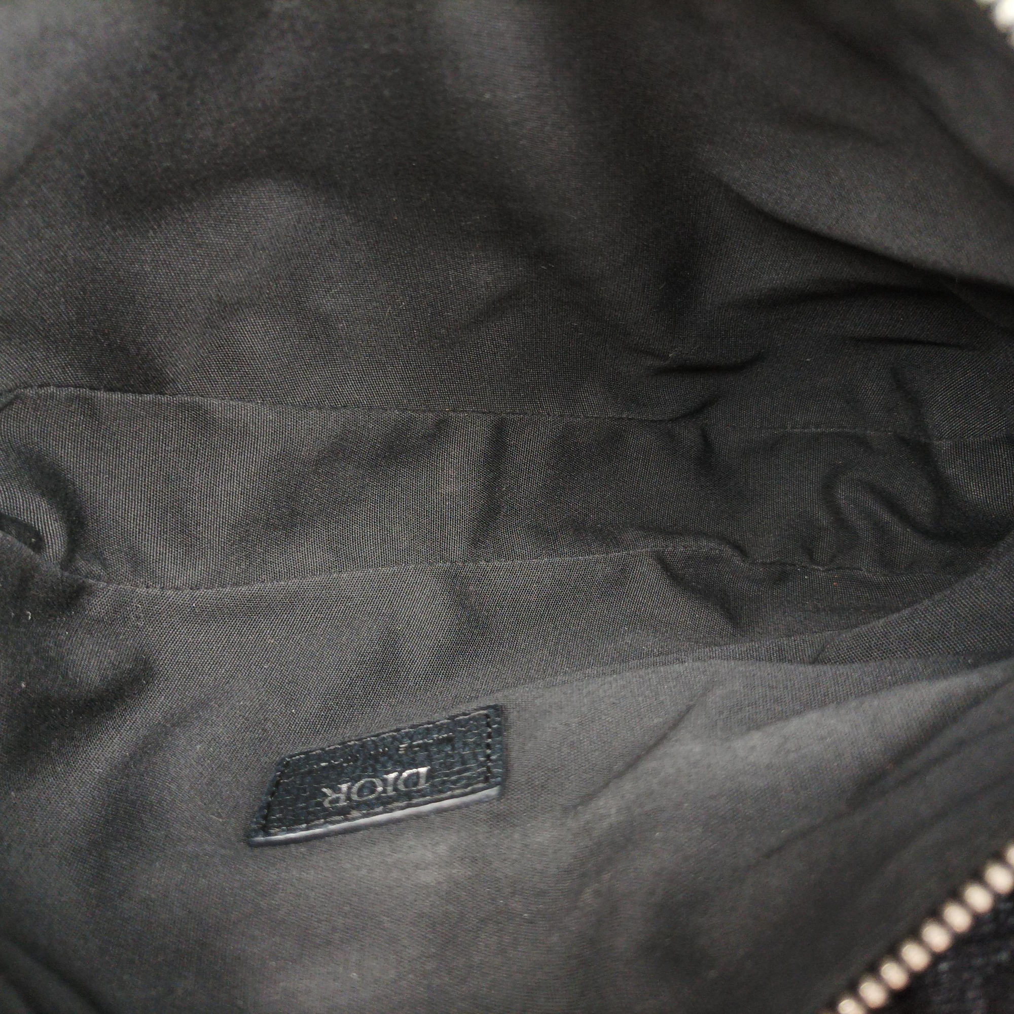 Pre-owned Christian Dior Saddle Black Jacquard  bum bag/waist bag | stylenewstar