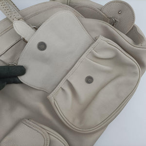 Pre-owned Christian Dior Detective White leather  handbag | stylenewstar