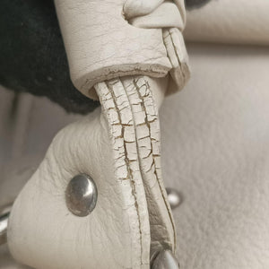 Pre-owned Christian Dior Detective White leather  handbag | stylenewstar