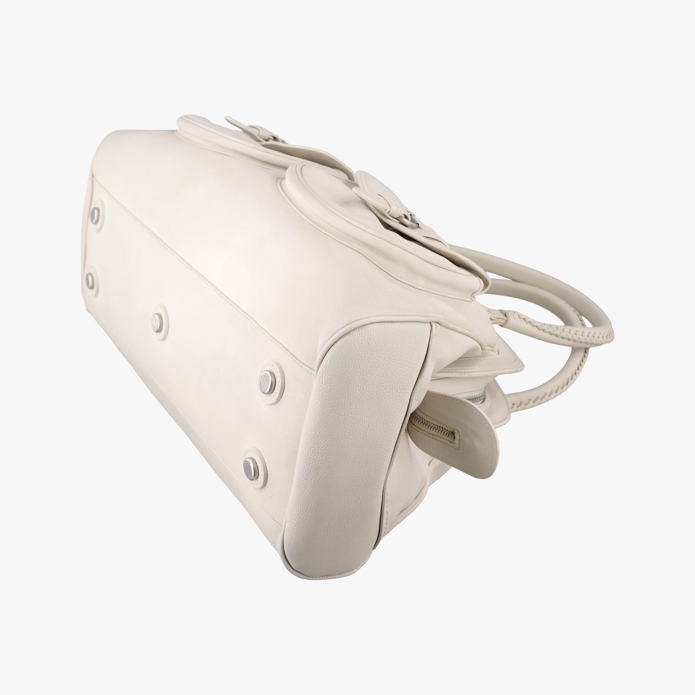 Pre-owned Christian Dior Detective White leather  handbag | stylenewstar