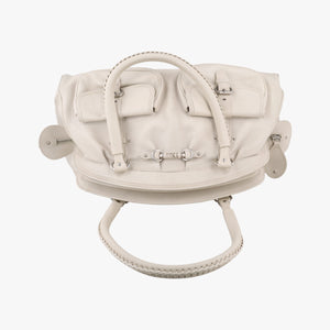 Pre-owned Christian Dior Detective White leather  handbag | stylenewstar