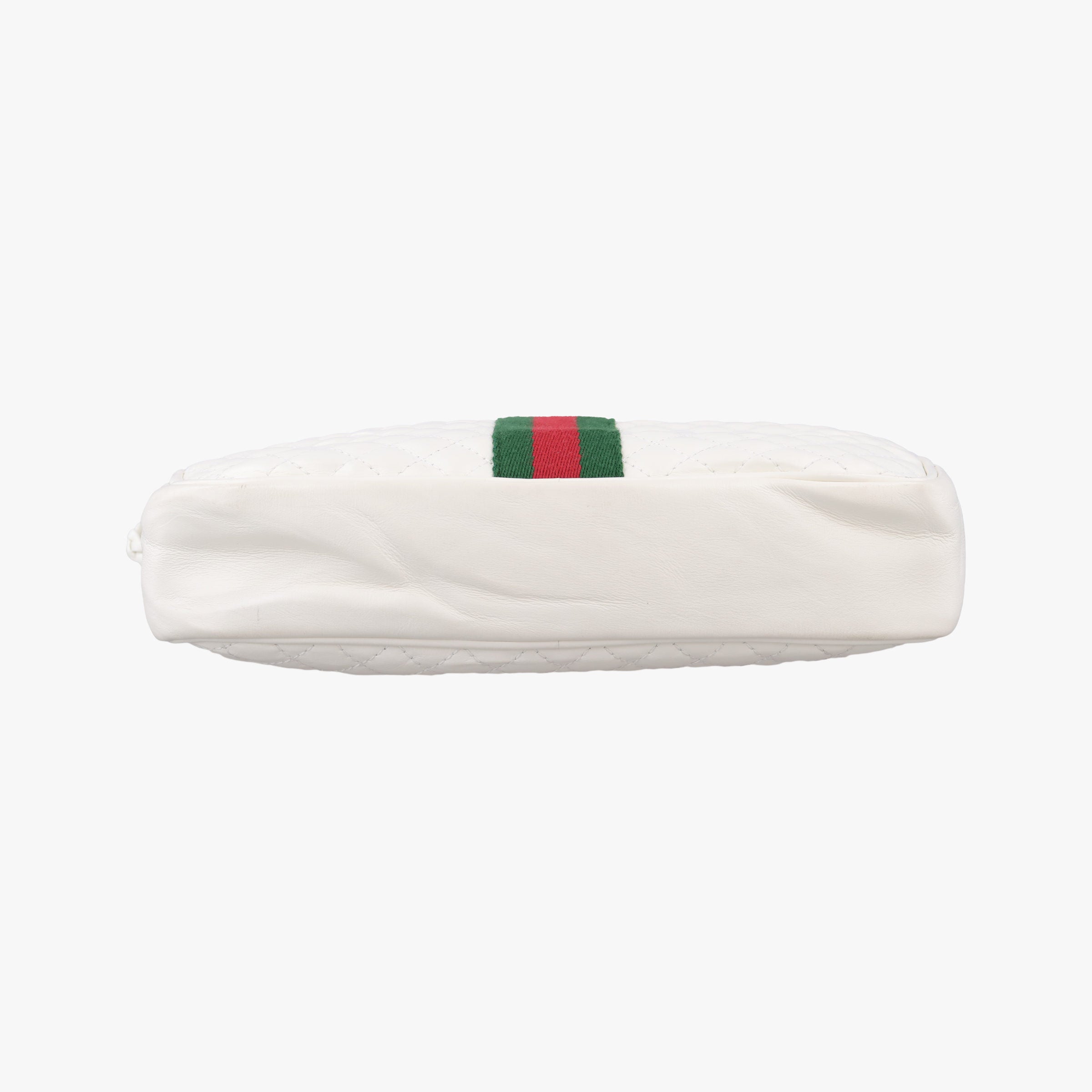 Pre-owned Gucci GG Marmont Pochette White Leather 541051 shoulderbag | stylenewstar