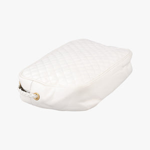 Pre-owned Gucci GG Marmont Pochette White Leather 541051 shoulderbag | stylenewstar