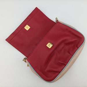 Pre-owned Fendi Fendista Pochette Red Leather 8M0276 shoulderbag | stylenewstar