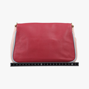 Pre-owned Fendi Fendista Pochette Red Leather 8M0276 shoulderbag | stylenewstar