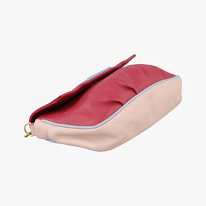 Pre-owned Fendi Fendista Pochette Red Leather 8M0276 shoulderbag | stylenewstar