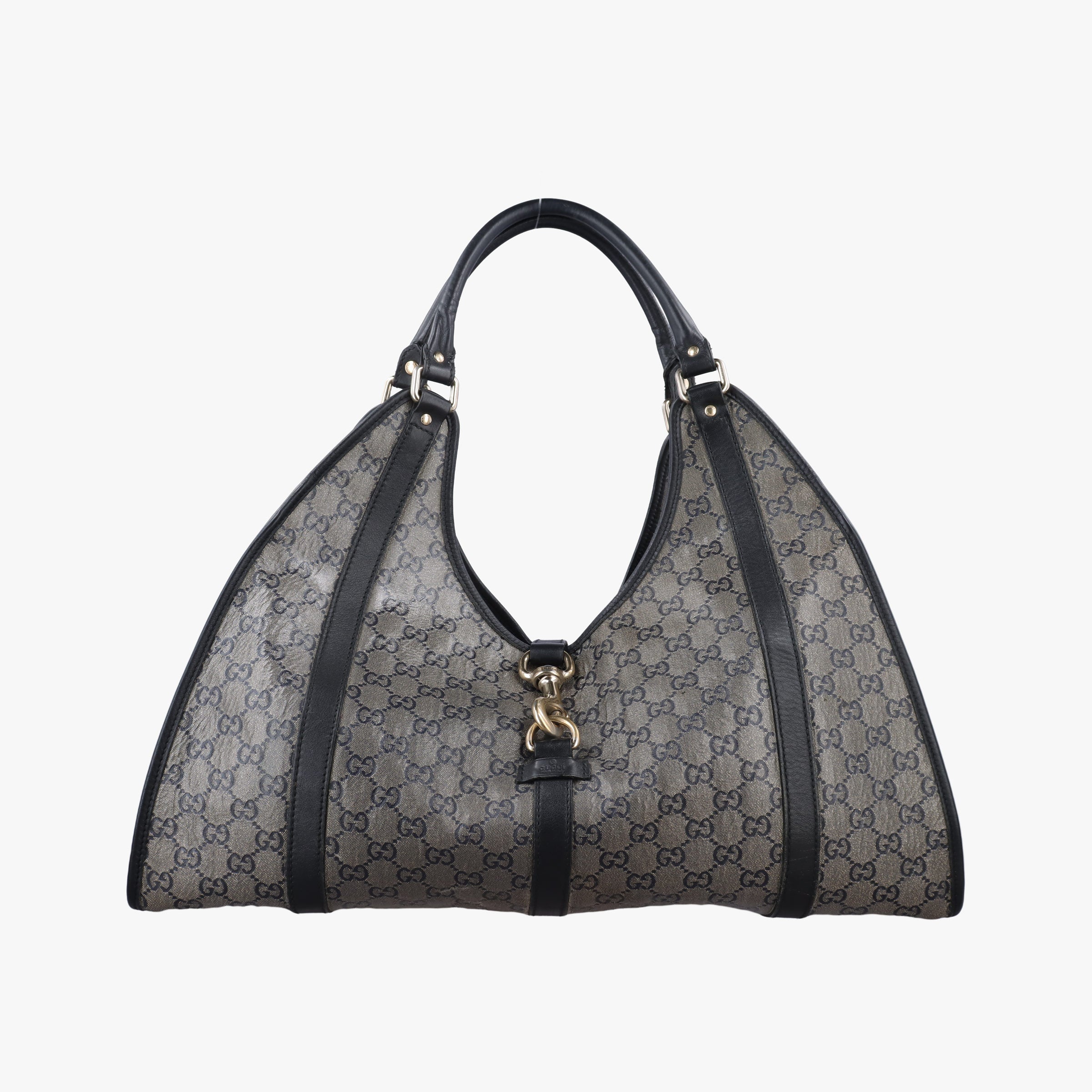 Vintage Gucci New Jackie Brown×Black PVC coated canvas×Leather 203493 handbag | stylenewstar